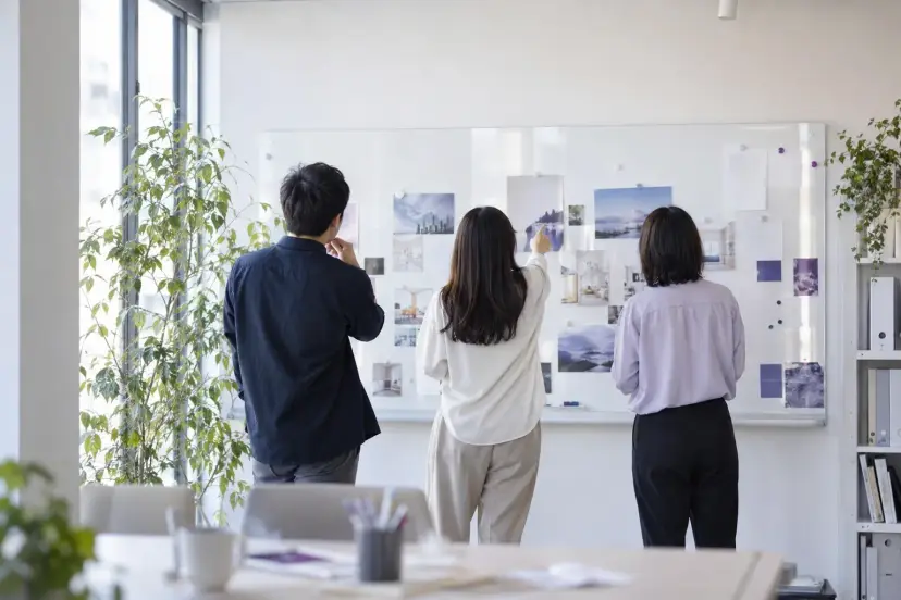 チームで働く様子のイメージ（AI で作成）